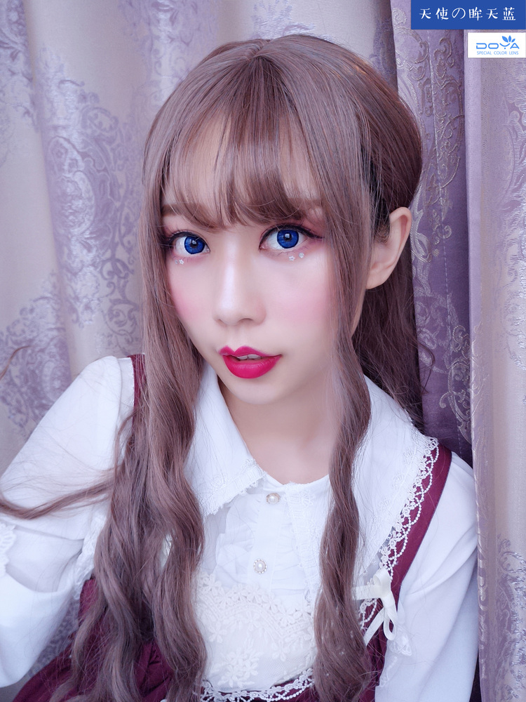 doya天使之眸年抛cos美瞳红色天蓝色湖蓝色棕色绿色紫色灰色