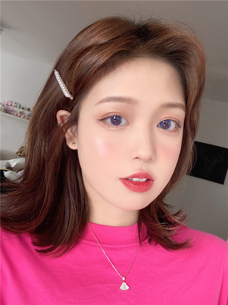 peachcon 水星蓝紫 年抛略微增大混血美瞳 蓝紫色