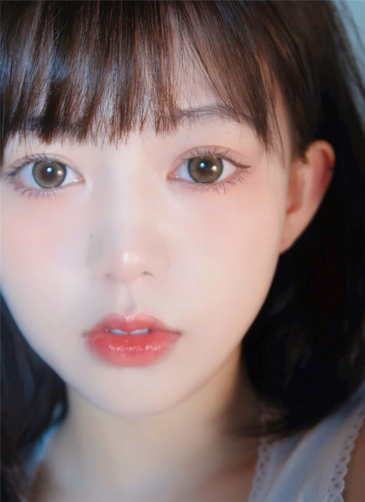 ginomii美瞳官网正品现货 oppi东京柑橘 半年抛自然直径日常美瞳 棕色