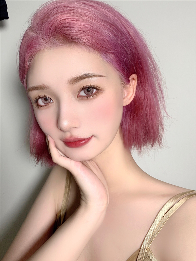 butterfly pink蝴蝶姬粉 年抛自然直径混血美瞳 粉色