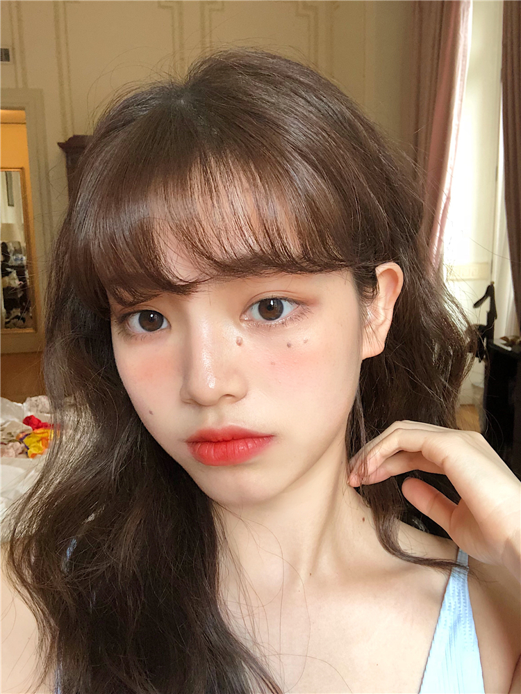 lens secret美瞳官网现货 桃奈黛蓝 年抛略微增大日常美瞳 蓝色